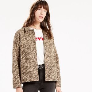 levi's leopard print jacket